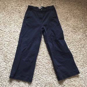 Everlane Wide Leg Crop Pant in Navy size 8